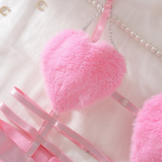 Sweetheart Furry Lingerie Set